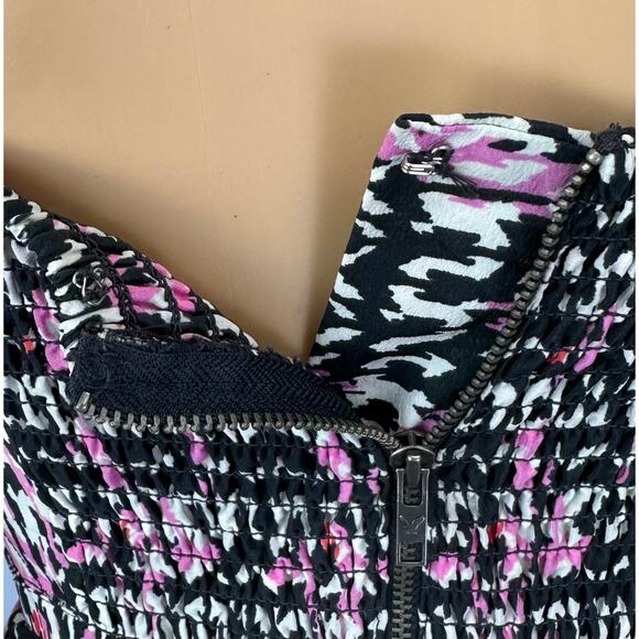 2/$15 American Eagle Cutout Mini Dress Pink Black Ombre Pockets Size 0 - Picture 10 of 13